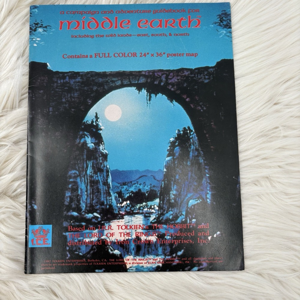 1st Edition 1982 I.C.E. Tolkien‎ Middle Earth Campaign And Adventure Guidebook